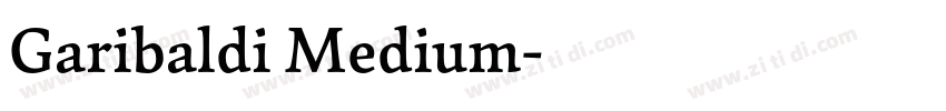 Garibaldi Medium字体转换